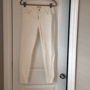 Madewell off white stretchy jeans